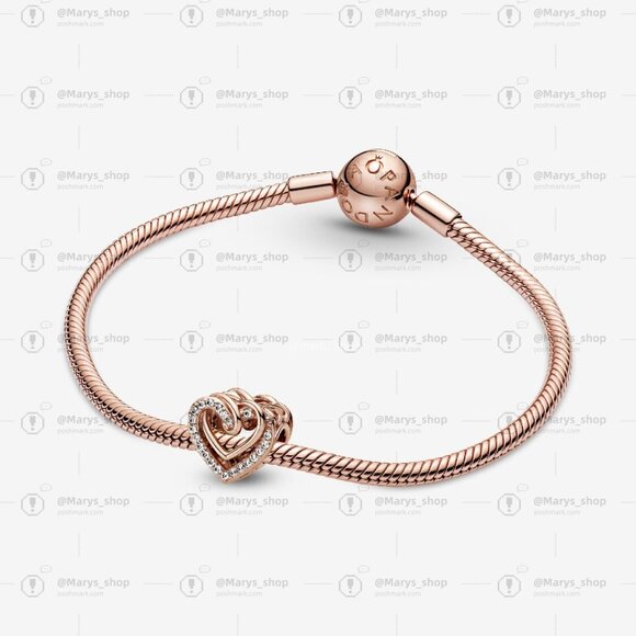 Pandora Sparkling Entwined Hearts Charm - Picture 4 of 6